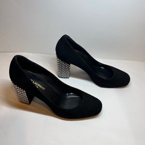 Saint Laurent Black Suede Pumps